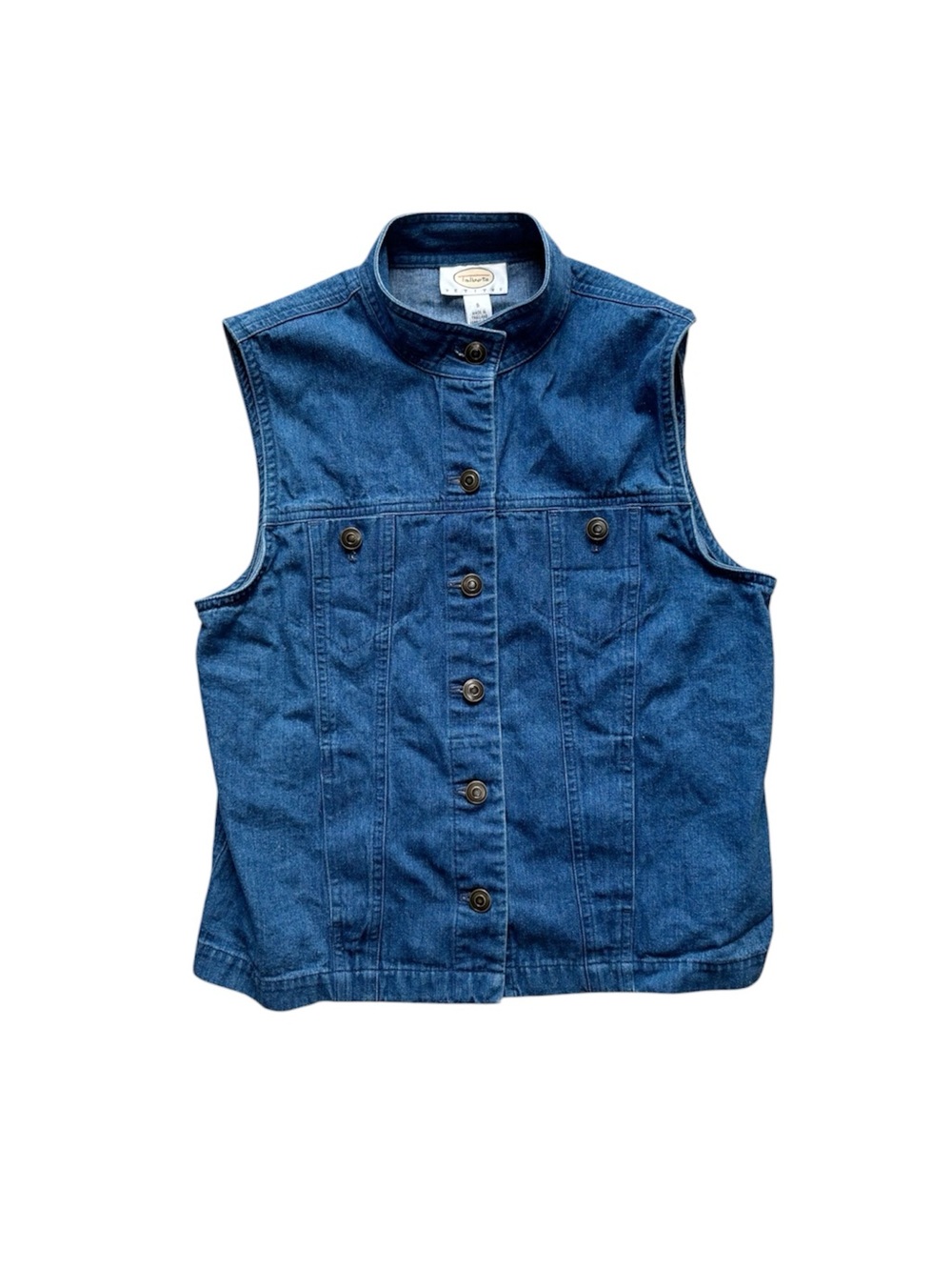 Vintage 90s Denim Sleeveless Vest Top Coastal Cowgirl S
